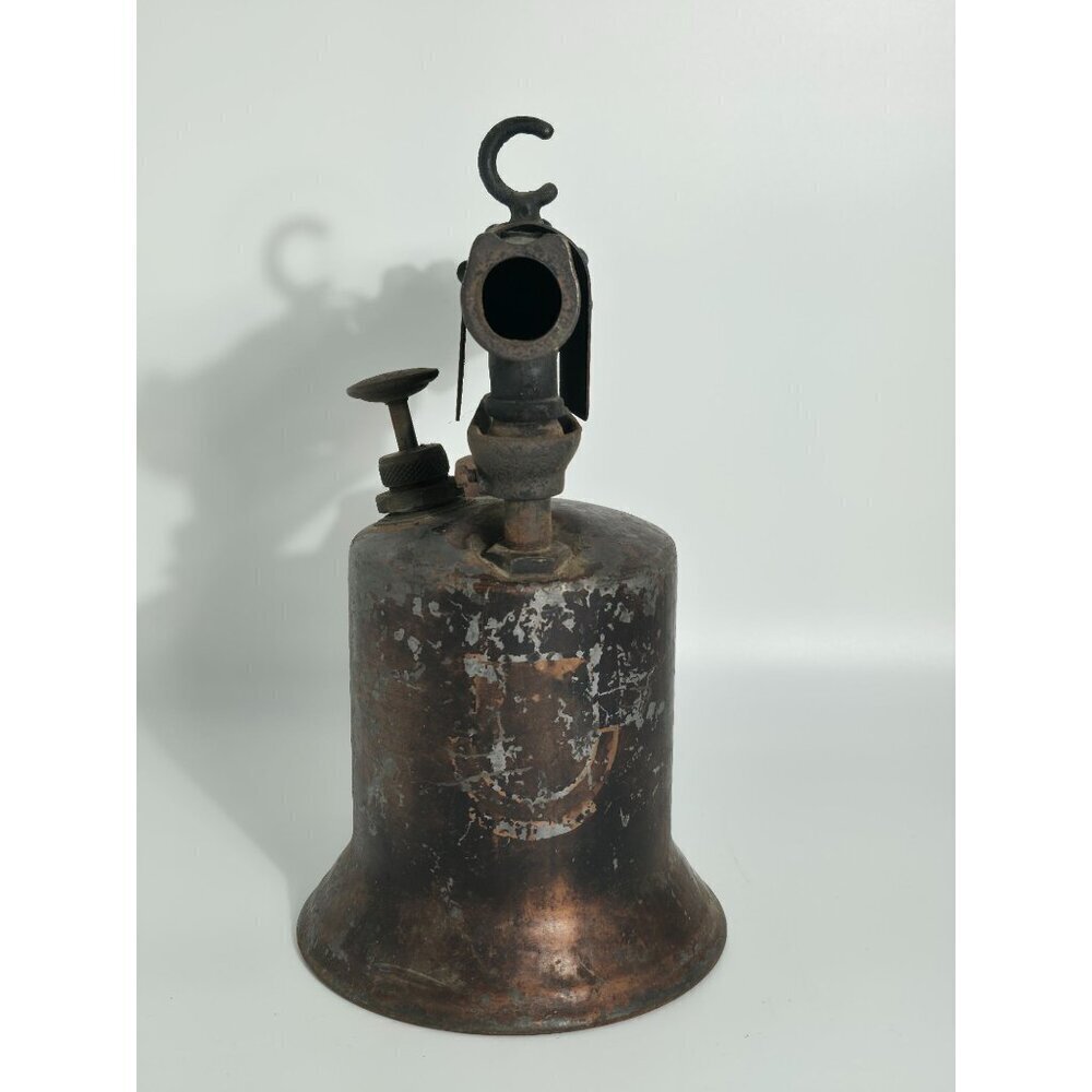 Vintage The Turner Brass Works Sycamore Ill Copper Blow Torch With Black Handle - Picture 4 of 16